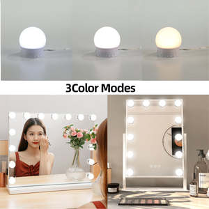 Espejo Cosmético Moderno con 12 Bombillas LED de 50 mm, Regulable, Personalizable, para Baño y Dormitorio - Product Image 3