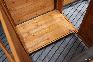 Nichoir <span class=keywords><strong>pour</strong></span> chien en bois, grand, extérieur, surélevé, villa <span class=keywords><strong>pour</strong></span> animaux de compagnie avec toit ouvert et terrasse, imperméable et facile à nettoyer <span class=keywords><strong>pour</strong></span> chiens moyens/grands - Product Image 5