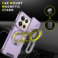 Étui de téléphone portable Infinix Hot 60 Pro Plus Note 50 Pro Plus, design antichoc magnétique TPU+PC, support rotatif à 360 degrés, pour voiture