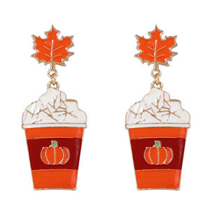 Design Sense, accesorios <span class=keywords><strong>de</strong></span> ambiente festivo, calabaza <span class=keywords><strong>de</strong></span> Halloween, taza <span class=keywords><strong>de</strong></span> Cola, pendientes <span class=keywords><strong>de</strong></span> hoja <span class=keywords><strong>de</strong></span> arce para mujer - Product Image 6