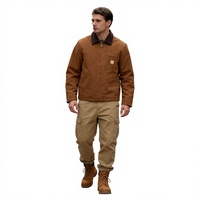 Blouson Bomber Detroit Santa Fe J97 Interstellar, édition printemps/été, coupe ajustée, vintage, fermeture éclair, col rabattu, manches classiques