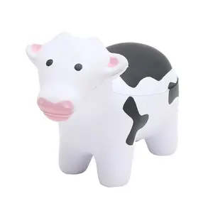 BSBH dayanıklı promosyon hediyeler stres topu hayvan özel Logo inek şekli Anti stres topları basınç azaltma stres kabartma topu - Product Image 1