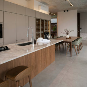 Ensemble complet de meubles de cuisine européens modernes avec charnières, paniers de tiroir et 5+ tiroirs, en panneau <span class=keywords><strong>mélaminé</strong></span> écologique, idéal pour appartement - Product Image 2