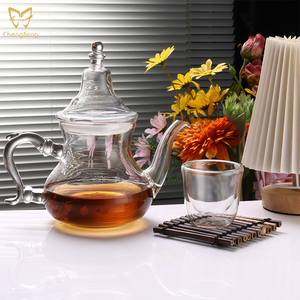 Ma-rốc Arabic thủy tinh cà Phê Trà cốc cà phê nước ép trà nồi cao Borosilicate Kính cà phê <span class=keywords><strong>Maker</strong></span> Tea <span class=keywords><strong>Maker</strong></span> Set - Product Image 3
