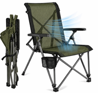 Chaise de camping pliante NBT Outdoor entièrement en maille respirante à dossier haut, portable, type X, pour pelouse et plage