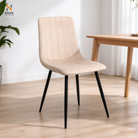 Chaises Salle à Manger Cuisine Bureau nordique Scandinaves moderne Rétro Rembourrée Pieds en Bois de Hêtre Massif Blanc
