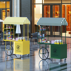 Versatile Mobile Food <b>Cart</b> Rectangle Standing Type For Commercial Venues - Product Image 1