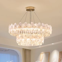 Luminaire suspendu moderne de luxe en cristal doré pour salon, salle à manger, chambre à coucher, éclairage de plafond intérieur, E14, dimmable