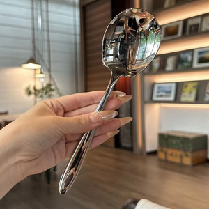 Stainless Steel Serving <b>Spoon</b> Large Head Short Handle Mirror Polish For <b>Soup</b> And Food Serving Party Use - Product Image 4
