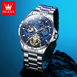 OLEVS 6689 Oem Custom logo Stainless Steel Waterproof Waterproof Sport Luxury Automatic Mechanical Watch <strong>Wach</strong> for Man - Product Image 4