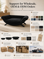 Canapé pour animaux de compagnie en tissu velours flanelle confortable, mobilier moderne pour animaux de compagnie, lit pour chien d'intérieur avec coussin moelleux pour chats et chiots, STYLE MODERNE