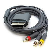 Câble adaptateur audio vidéo composite 3 RCA stéréo HD TV pour console de jeu Microsoft XBOX360 Xbox 360, 1,8 m/6 pieds