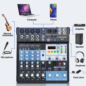 Mezclador <span class=keywords><strong>de</strong></span> Audio Profesional Depusheng MX8 <span class=keywords><strong>de</strong></span> 8 Canales para Grabación en <span class=keywords><strong>Ordenador</strong></span>, Teléfono Móvil y Transmisión en Vivo - Product Image 4