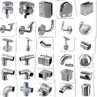 Accessoires de balustrade en acier inoxydable SS304 pour escaliers, balcons et hôpitaux avec application de verre pour revêtements de sol