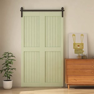 Kits de herrajes <span class=keywords><strong>para</strong></span> puertas de Granero plegables deslizantes tipo <span class=keywords><strong>T</strong></span> personalizados <span class=keywords><strong>Riel</strong></span> colgante de diseño moderno <span class=keywords><strong>para</strong></span> puertas plegables - Product Image 1