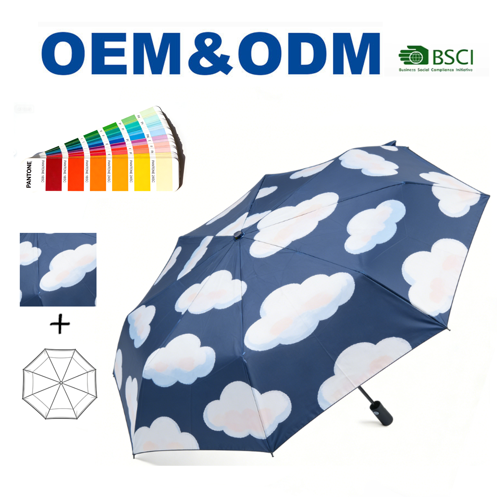 3 folding ordinary auto open printed color
