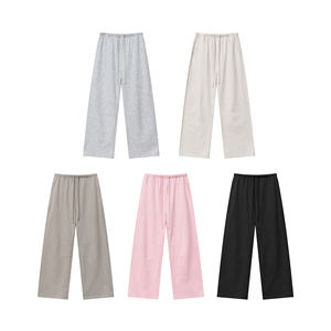 Pantalones de chándal de pierna recta holgados de poliéster y algodón de nuevo estilo para hombre con logotipo personalizado - Product Image 2