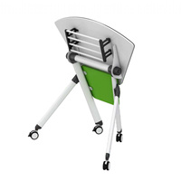 Table de conférence pliable moderne et durable, mobilier scolaire en métal QIGNSHUAI QS-F018S