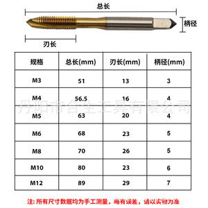 ดอกต๊าปเกลียวเมตริก Mr. Drill รุ่น M3 M4 M5 M6 M8 M10 M12 สำหรับเครื่องเจาะโลหะที่ไม่ใช่เหล็ก ให้ผิวเงางาม - Product Image 1