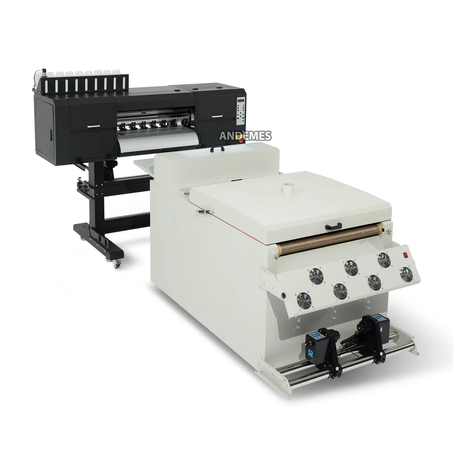 طابعة فلورسنت عالية السرعة بطباعة ثلاثية الرؤوس طراز I3200 A1 DTF، ماكينة طباعة التيشيرتات والنقل الرقمي للقماش والملابس
