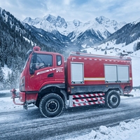 Nouveau camion-citerne de lutte contre les incendies Dongfeng 44 Wildland, 2000L, moteur diesel Cummins, pompe CB40, véhicule tout-terrain, portée de 65m, transmission manuelle