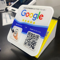 Social Media Acryl-NFC-Schildkarte für Google Review/Facebook/Instagram