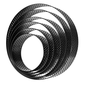 Anillos Redondos Perforados Antiadherentes de Acero Inoxidable para <span class=keywords><strong>Mini</strong></span> Tartas / Anillos para Tartas y Pasteles - Product Image 6