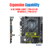 Nouvelle carte mère PANDL B450 avec processeur AMD Ryzen 7 5700X, prend en charge XMP, 2x DDR4 DIMM, PCIe3.0 X16, NVME M.2 SSD, SATA3.0, carte mère B450