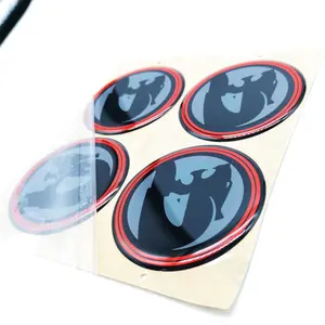 Custom adhesive Full color Logo Resin Sticker Printing Metal Epoxy Label Domed PU Resin Sticker