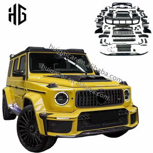 Matériaux PP Grille de pare-chocs avant Kit de carrosserie d'assemblage de lèvre de pare-chocs arrière pour Mercedes Benz Classe <span class=keywords><strong>G</strong></span> W465 G800 W464 G63 Kit de carrosserie en PP - Product Image 1