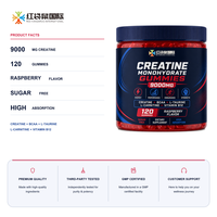 Gummies de Créatine Monohydrate Personnalisées OEM/ODM sous Marque Privée – 9000mg Framboise – Documentation de Qualité et Conformité Prises en Charge