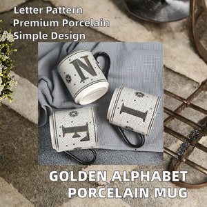 Tazas <span class=keywords><strong>de</strong></span> Café <span class=keywords><strong>de</strong></span> Porcelana Ecológicas con Diseño <span class=keywords><strong>de</strong></span> Alfabeto, Alta Calidad, Aptas para Lavavajillas y Microondas, para el Hogar, la Escuela y el Uso Diario - Product Image 2