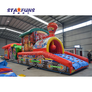 Juego <span class=keywords><strong>de</strong></span> tren inflable, Castillo <span class=keywords><strong>de</strong></span> salto, carrera <span class=keywords><strong>de</strong></span> obstáculos para niños, parque infantil al aire libre <span class=keywords><strong>de</strong></span> Pvc, juego inflable, <span class=keywords><strong>juegos</strong></span> inflados con aire - Product Image 2