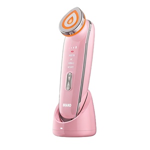 Masseur facial Age-R Booster Pro 6-en-1, tête en silicone, rechargeable par USB, batterie au lithium, rose, peau radieuse, <span class=keywords><strong>beauté</strong></span> coréenne - Product Image 1