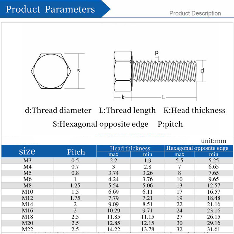 Viti Esagonali Cave In Acciaio 304 Con Dadi M4 M5 M6 M8 M10 M12 - Foto 7
