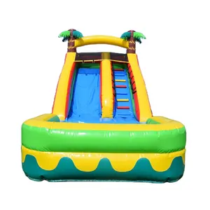 All kinds of factory direct sales of summer inflatable water slides with pool jumping house bouncing castle for kids