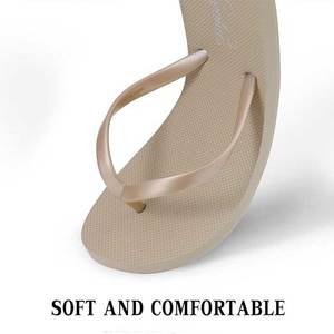 Vente en gros de <span class=keywords><strong>tongs</strong></span> fines personnalisées pour femmes chaussures de douche de plage d'été en caoutchouc sandales à lanières basiques pour pantoufles d'extérieur - Product Image 3