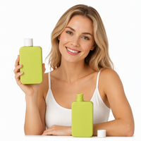Bouteille de lotion carrée mate en HDPE avec logo personnalisé, 50-500 ml, vide, en plastique, avec pompe, pour shampoing, lotion corporelle, gel douche, emballage, impression sérigraphique