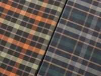 Tissu teint en fil de coton à carreaux de couleur pour chemises Tissu teint en fil sergé orange pour chemises pour hommes Super vente à chaud