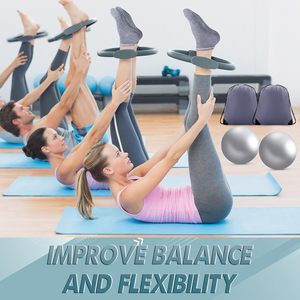 Set de 18 Piezas para Pilates para Mujer, Anillo de Pilates Antideslizante, Equipo de Gimnasio y Yoga, Incluye Banda de Resistencia, Bolsa y Accesorios de Pilates - Product Image 6