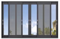 Fenêtre coulissante en aluminium à coupure thermique avec moustiquaire pour l'extérieur de la maison