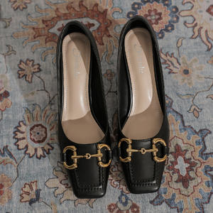 Nuevo Estilo 2026, Zapatos de Tacón Bajo de Piel Vacuna Genuina, Cómodos, con Punta en Pico, Unisex, Resistentes al Agua - Product Image 2