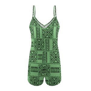 Popolare <span class=keywords><strong>Tuta</strong></span> Corta Estiva da Donna Hawaiana Casual con Scollo a V, Senza Maniche, Spalline Sottili, Vestibilità Ampia e Tasche 2026 - Product Image 5