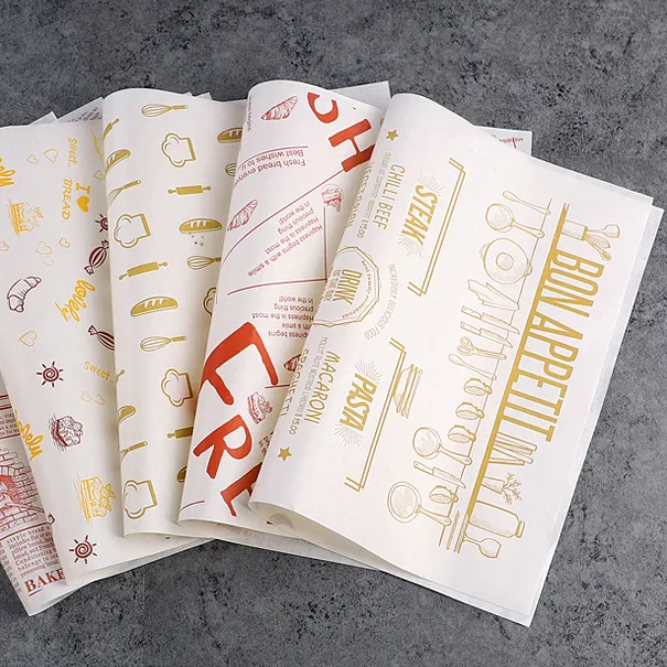 Manufacture food wrapping paper packing paper de parafina 300mm*15m with custom design color box