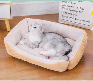 Venta al por mayor de fábrica, cama de lujo personalizada para mascotas, nido suave para perros, gran rectángulo, doble uso, doble cara, transpirable, sofá cama para perros y gatos - Product Image 6