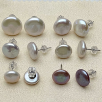 Boucles d'oreilles pendantes en perles, cadeau de remise de diplôme, perles baroques d'eau douce authentiques, plaqué or, argent 925, crochet français, vente en gros pour femmes, personnalisable