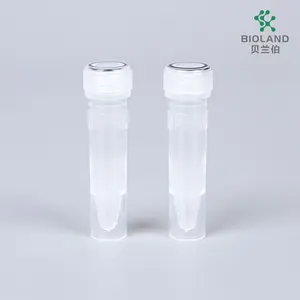 Uso en laboratorio 0,5 ml 1,5 ml 2ml RNase/DNasa-Free Plástico ámbar Congelación Tubo criovial Colección Tubo de muestreo Tubo de centrífuga