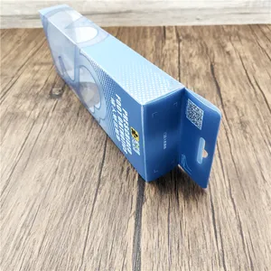 Thickness Small Plastic Fish Lures Packaging Box Transparent Folding Box Fishing Bait Clear PVC Box with Hanger