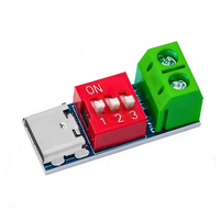 Carte de test de charge rapide PDSink PD Decoy, tensions réglables 5V-20V, réglage par code rotatif, connecteur de charge
