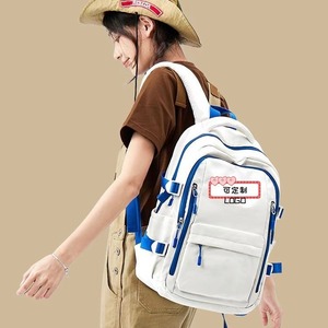 White Blue <b>Backpack</b> <b>Large</b> Capacity Multifunctional Travel Bag For Women Casual Everyday Use Spring 2024 - Product Image 1
